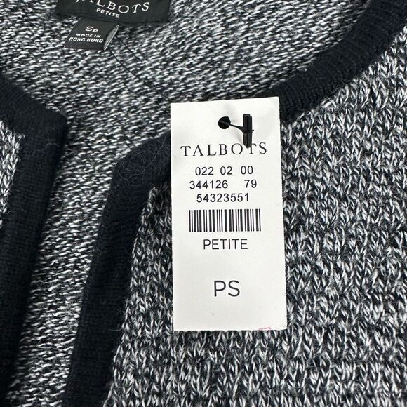 Talbots Textured Open Front Sweater Jacket Marled Duster Long Cardigan size Smal - Picture 6 of 8
